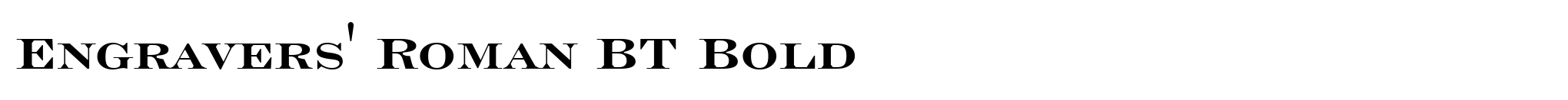 Engravers' Roman BT Bold image